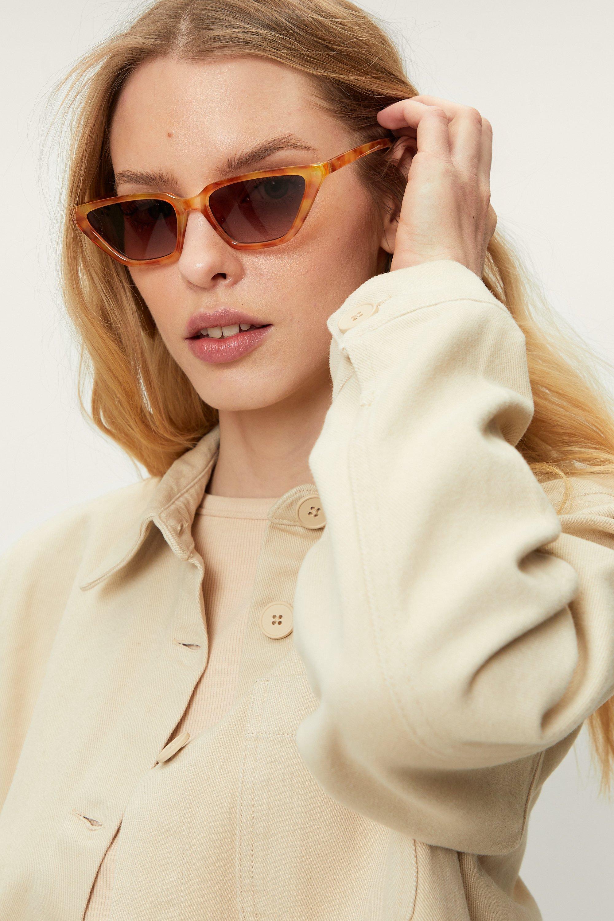 Tan cat store eye sunglasses